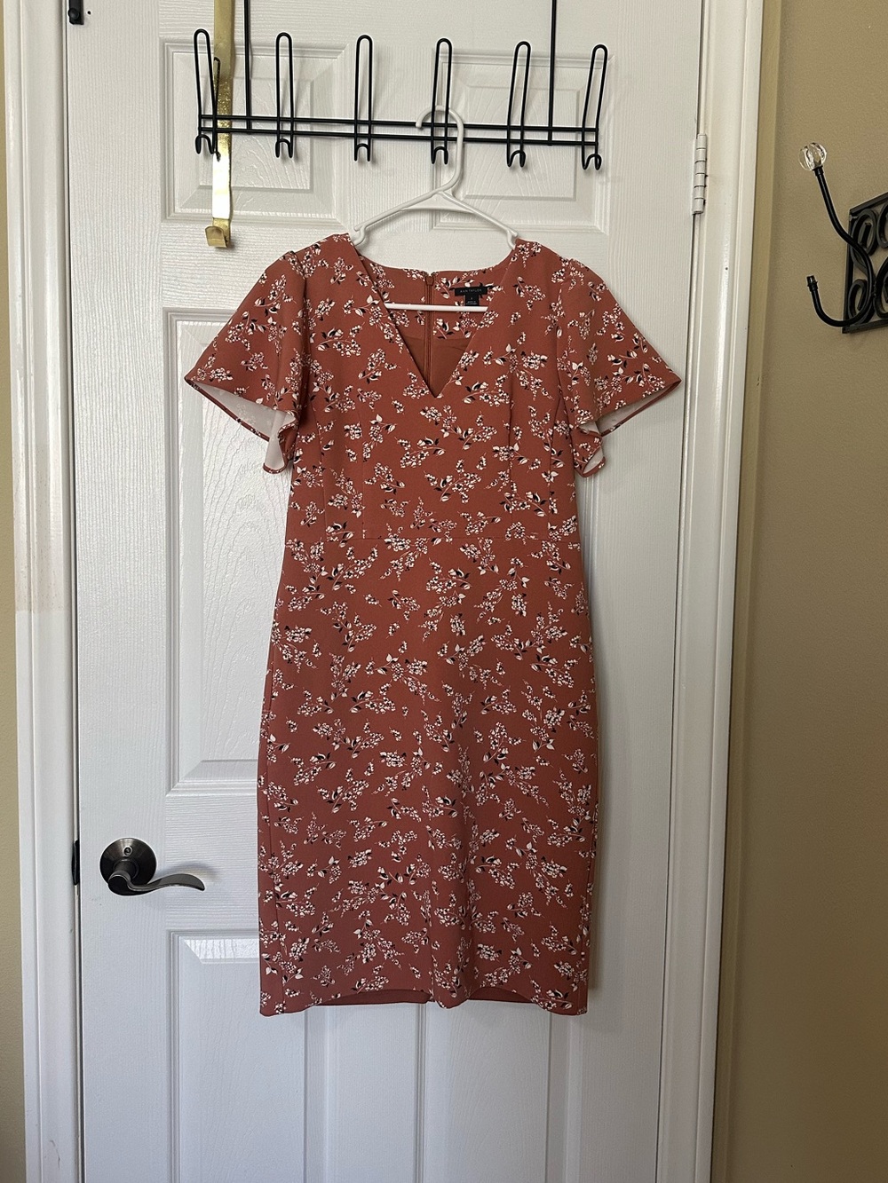 Floral Pink Short Sleeve Shift Dress